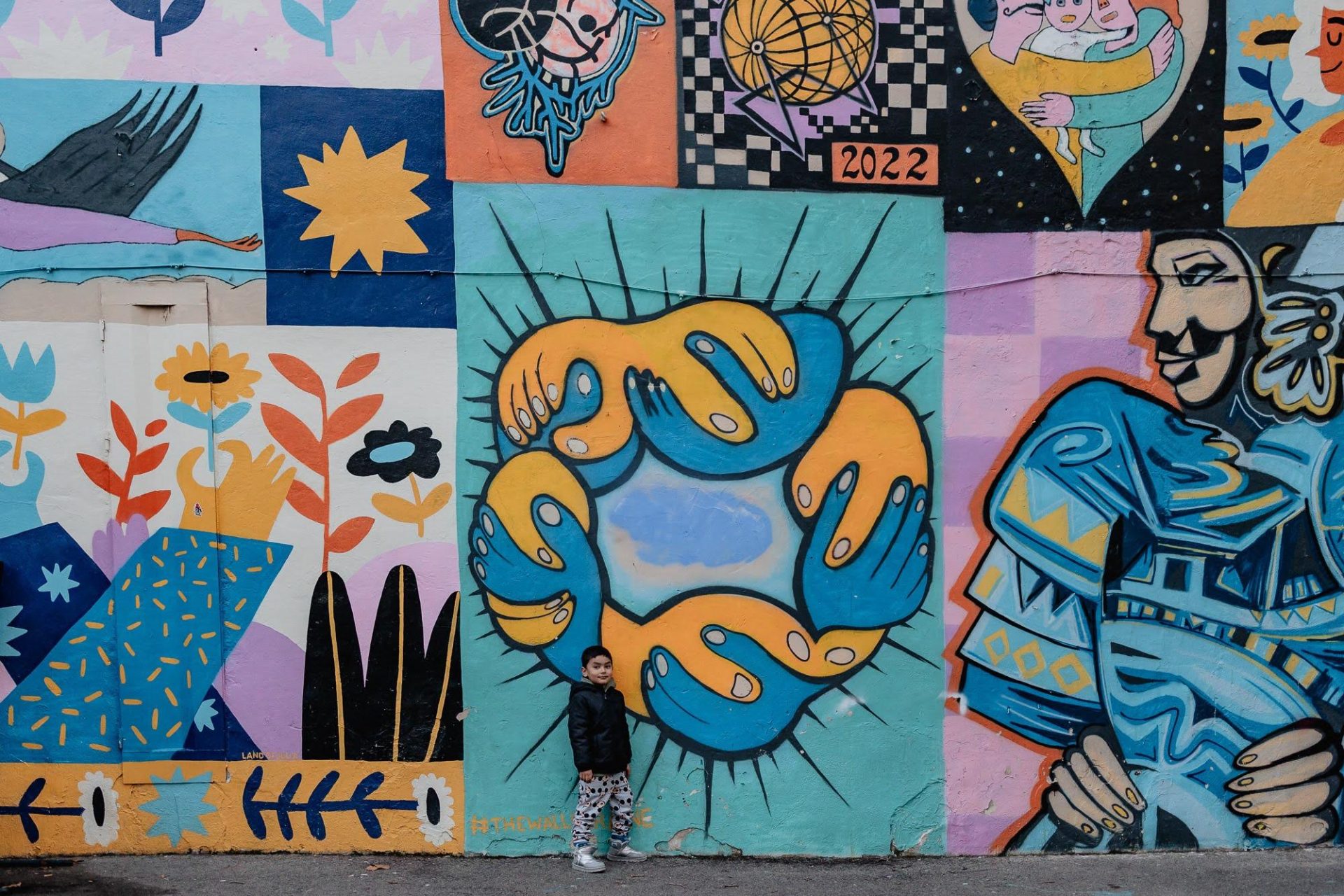 murale colorée dans le quartier du Panier à Marseille