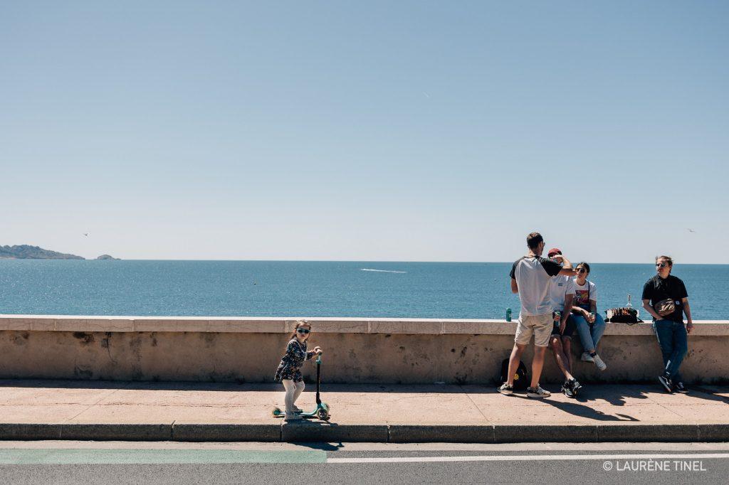reportage photo sur la Corniche de marseille lors de l'évènement "La Voie est libre"