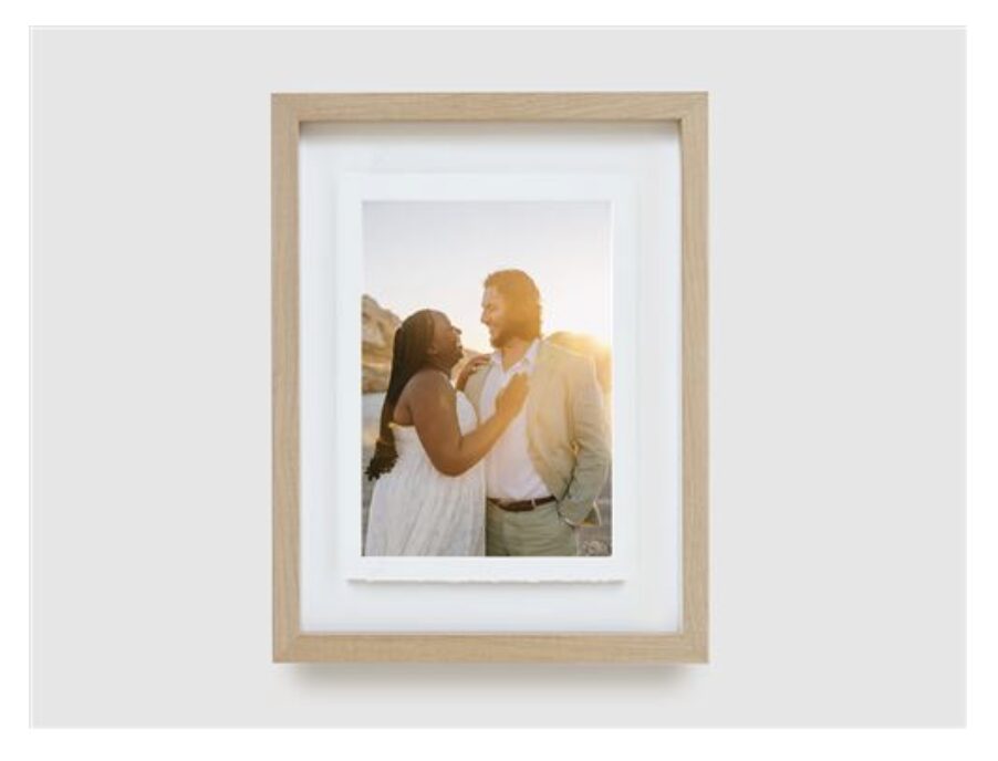 tirage photo portrait de couple dans un cadre