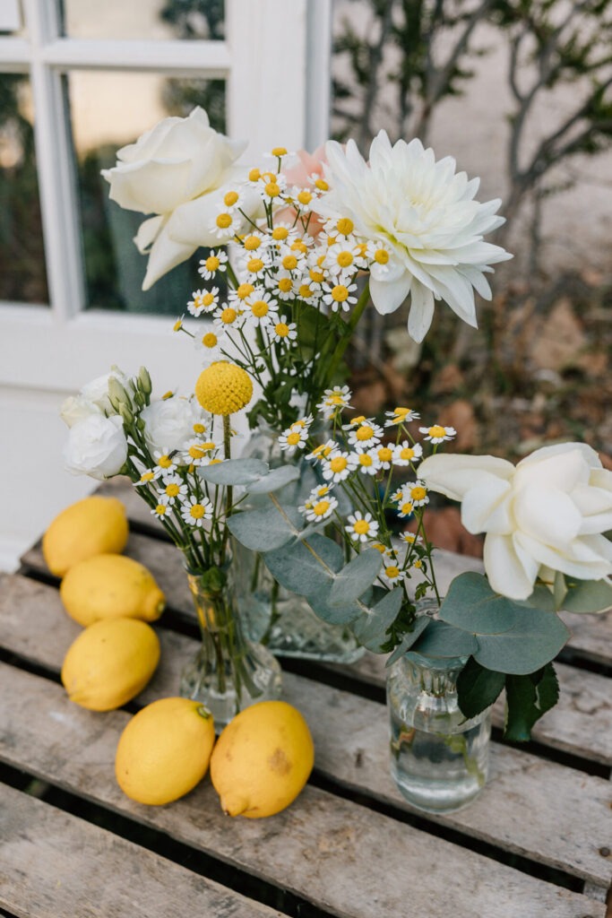 décoration florale de mariage à la bastide de la Toursainte