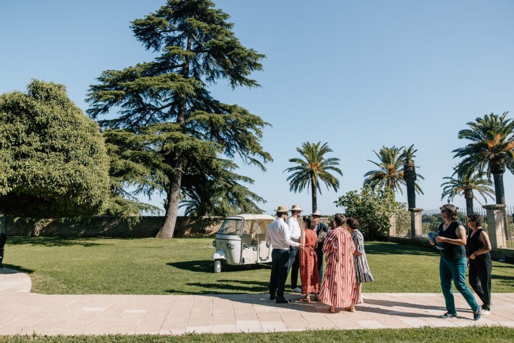 Cocktail lors d'un mariage au Chateau des Anglades à Hyères