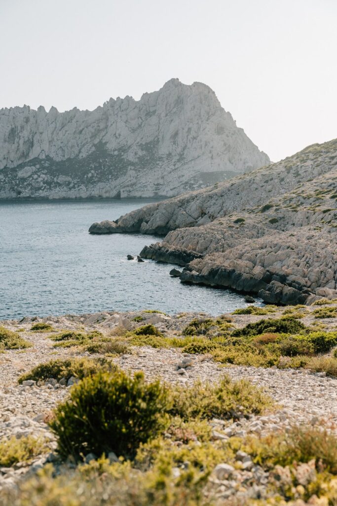 Paysage des calanques de Marseille près des Goudes (13008)