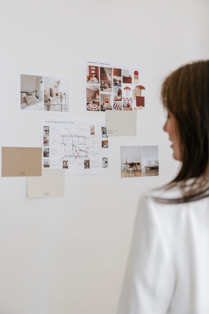 Moodboard et inspirations lors d'une séance photo personal branding pour architecte d'intérieur