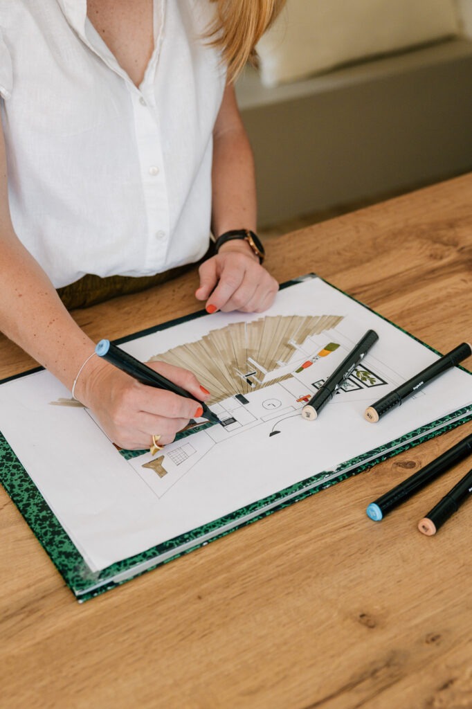Détail d'un plan d'architecture intérieure dessiné à la main – image de marque